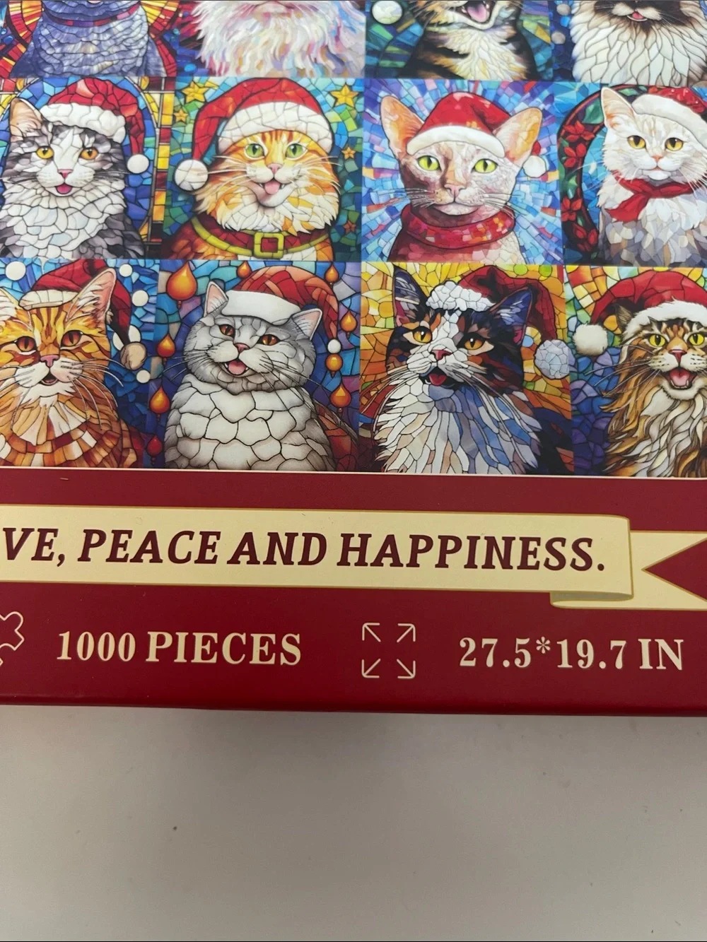 Red Advent Calendar Cat Jigsaw Puzzle - 1000 Piece Holiday Puzzle